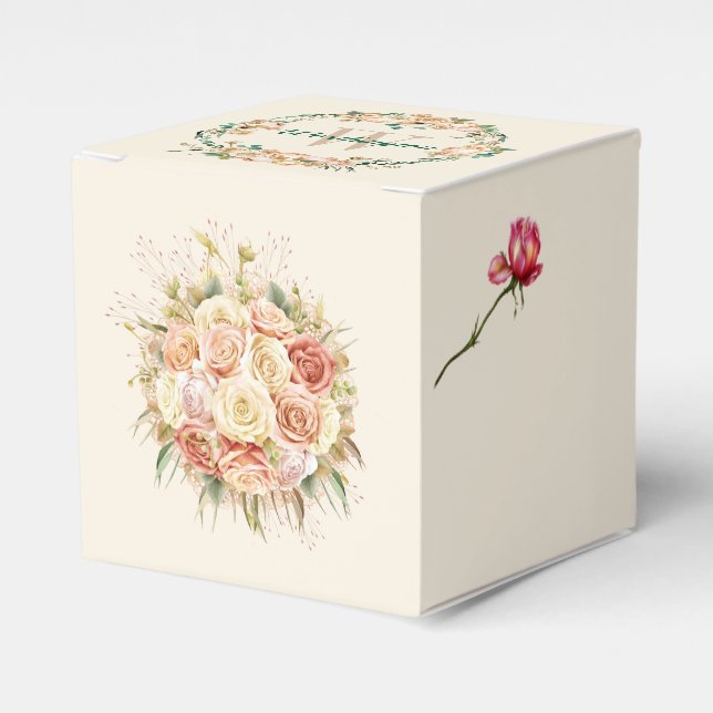 Ballotins Petite boîte cadeau florale sophistiquée (Verso)