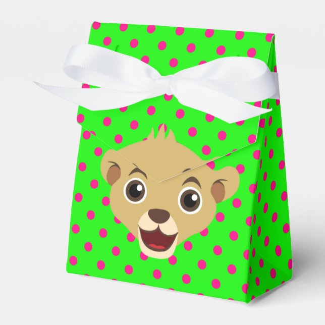 Ballotins Petite boîte de préférence du Lion Party (Verso)