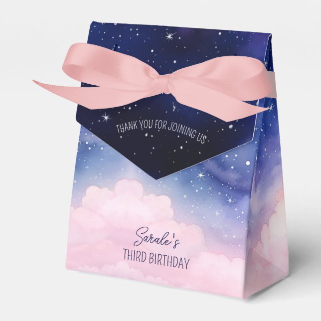 Ballotins Petite fille rose et marine aquarelle Twinkle Star (Verso)