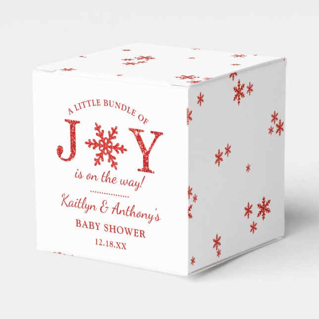 Ballotins Petite Offre De Joie Baby shower De Noël (Verso)