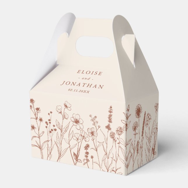 Ballotins Petite terre cuite florale merci mariage (Arrière)