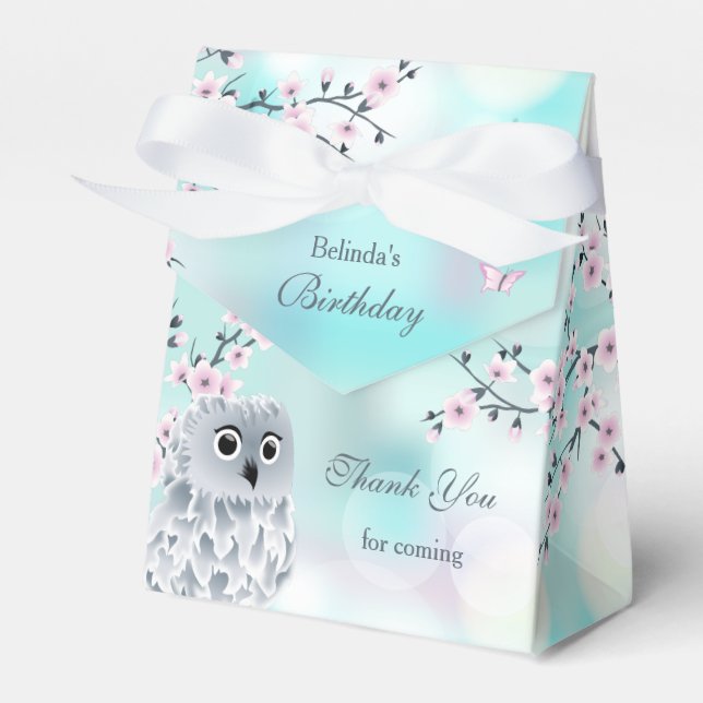 Ballotins Petites filles de Chouette Merci d'anniversaire (Verso)