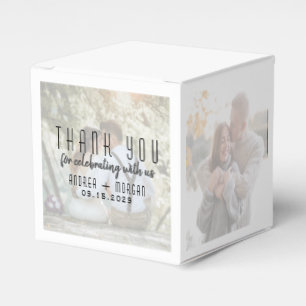 Ballotins Photo Collage de mariage boîte de préférence