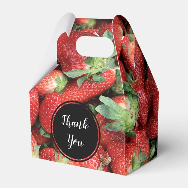 Ballotins Photo de Merci Red Juicy Strawberries (Verso)