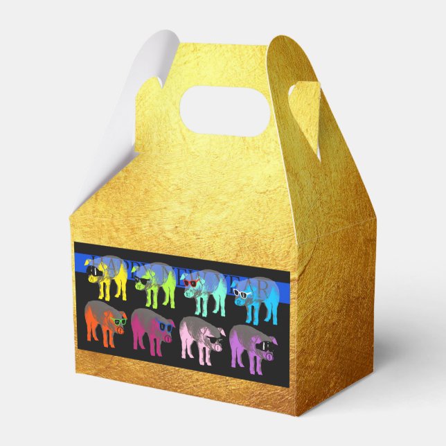 Ballotins Pig chinois Nouvel An 2019 Pop Gold Ballotin (Verso)