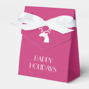 Ballotins Pink Christmas White Reinder Message personnalisé