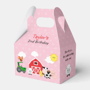 Ballotins Pink Farm Barnyard Girls Anniversaire Gable Ballot