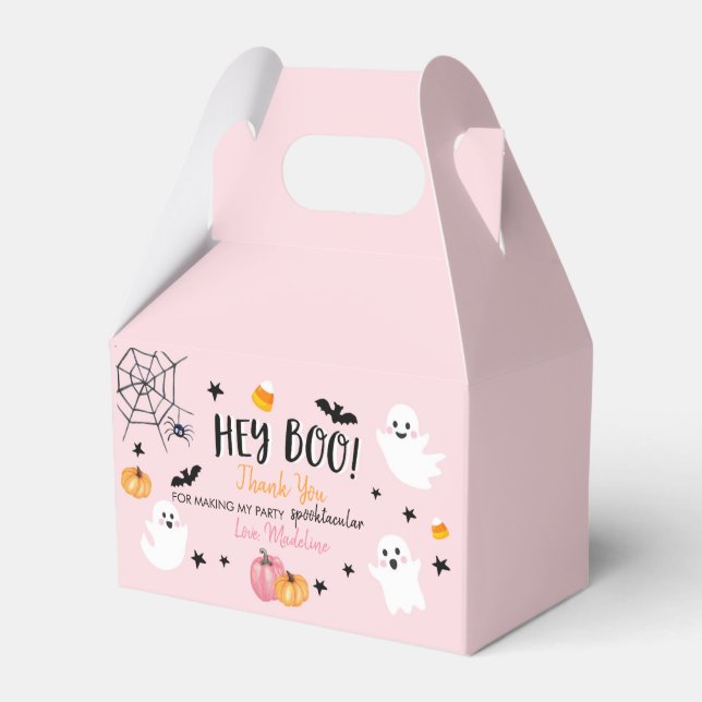 Ballotins Pink Halloween Ghost Hey Boo Anniversaire Fille (Verso)