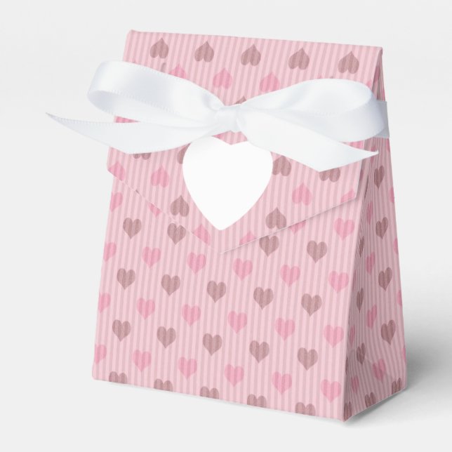 Ballotins Pink Heart Stripe Valentine Motif (Verso)