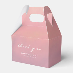 Ballotins Pink Ombre Boho Minimaliste mariage Favor Box