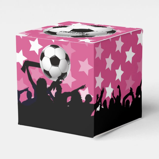 Ballotins Pink Stars Soccer Ball and Fans (Verso)