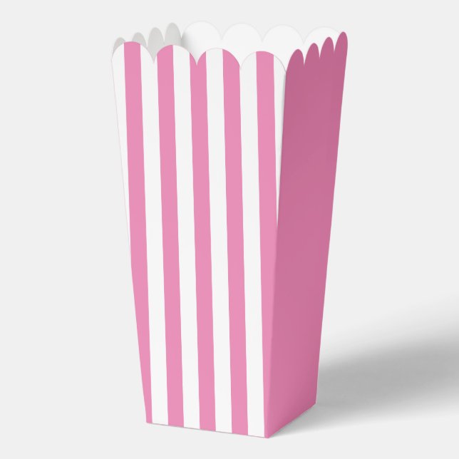 Ballotins Pink Stripes Popcorn Ballotin (Recto)