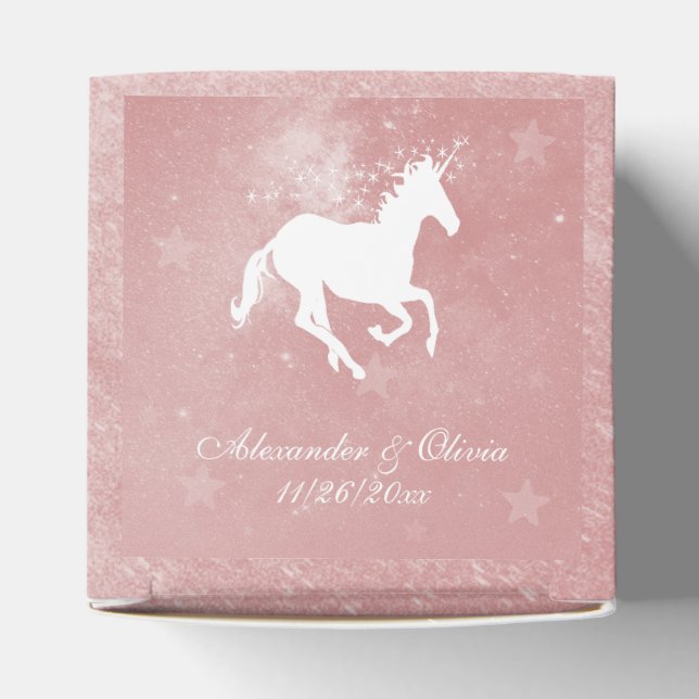Ballotins Pink Unicorn mariage Favor Box (Haut)