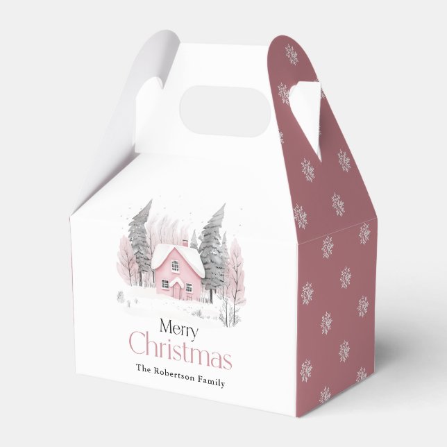 Ballotins Pink Winter Cottage Christmas (Verso)