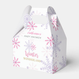 Ballotins Pink Winter Wonderland Baby shower Snowflakes Girl