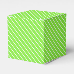 Ballotins Pinstripes diagonales - vert citron et blanc