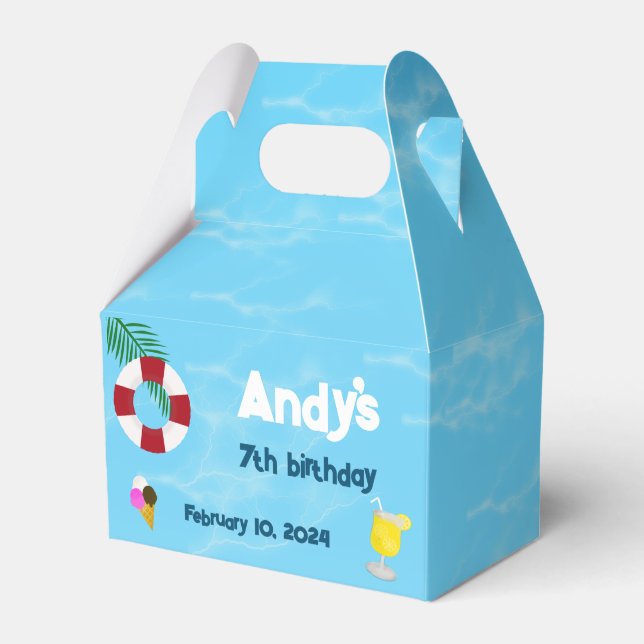 Ballotins Piscine amusante Ballotin de fête d'anniversaire (Verso)