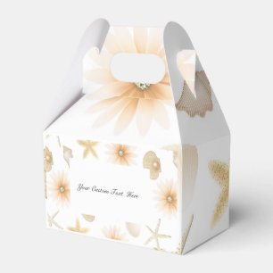 Ballotins Plage Poche Coquillages & Fleurs Mariage moderne