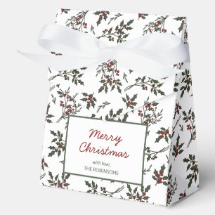 Ballotins Plante de Noël Holly moderne Motif Blanc