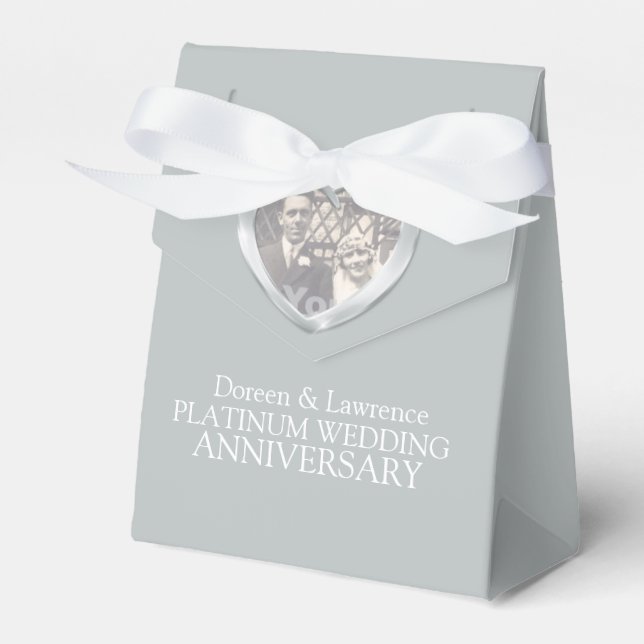 Ballotins Platinum mariage photo du coeur merci ballotin (Verso)