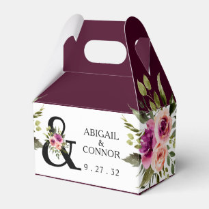 Ballotins Plum rose et noir d'espere florale moderne