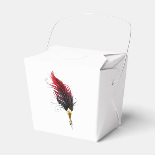 Ballotins Plume rouge avec pointe en or