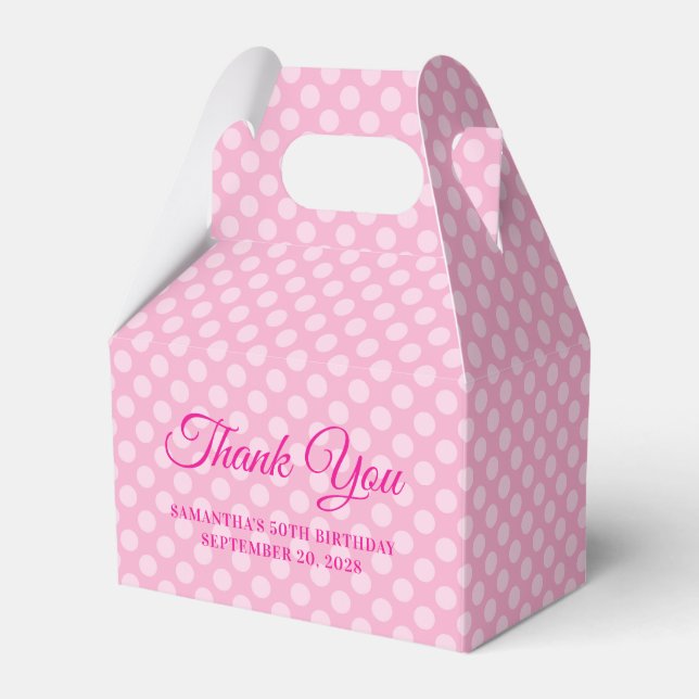 Ballotins Pointe rose clair 50e anniversaire Merci (Verso)
