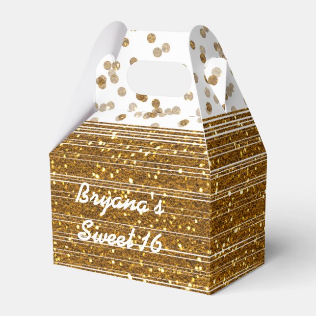 Ballotins Points Confetti Or Blanc & Faux Ballotin (Verso)