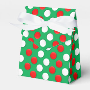 Ballotins Points De Noël Blanc Rouge Et Ballotin Vert