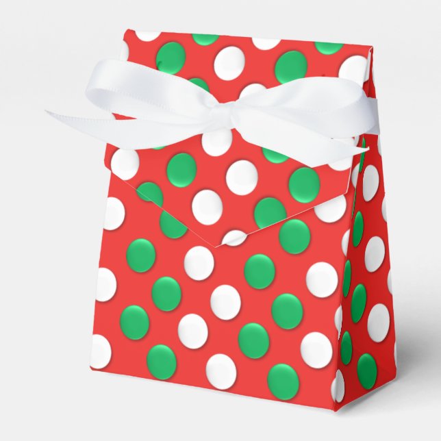 Ballotins Points De Noël Blanc Rouge Et Ballotin Vert (Verso)