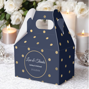 Ballotins Points d'or bleu marine Motif Anniversaire Balloti