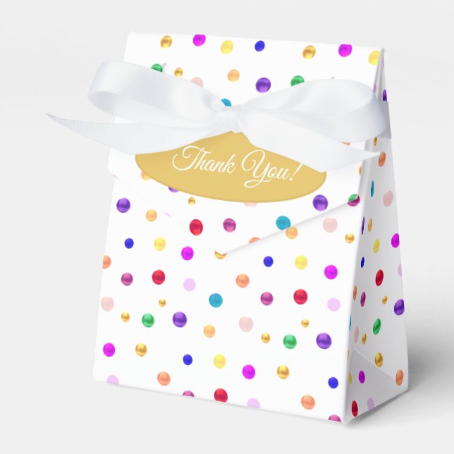 Ballotins Points multicolores Merci (Verso)