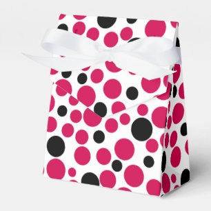 Ballotins pois noir rouge rétro sur arrière - plan blanc