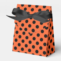 Pois noirs sur orange