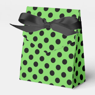 Ballotins Pois noirs sur vert citron