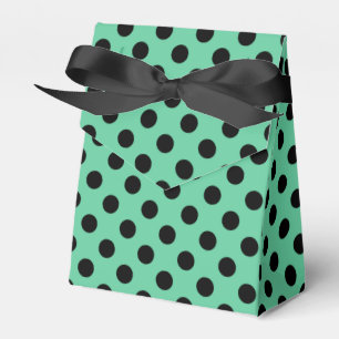 Ballotins Pois noirs sur vert menthe