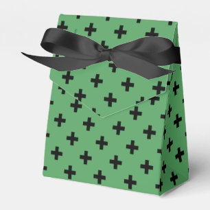Ballotins Polka noire croise sur vert
