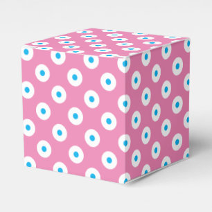 Ballotins Polka simple et gaie rose, blanc et bleu pointillé