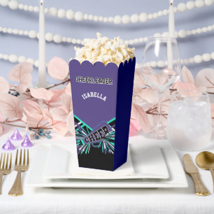 Ballotins Pom-pom girl en violet, Turquoise et noir