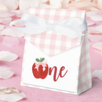 Pomme arc rose plissé premier anniversaire