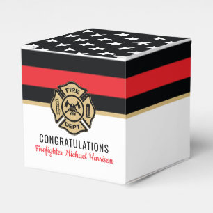 Ballotins Pompier Fire Academy Red Line Drapeau Graduation