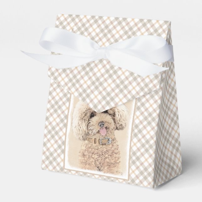Ballotins Poodle Miniature Toy Apricot Crème Chien Brown Art (Verso)