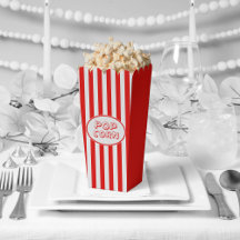 Popcorn À Thème Rouge Et Blanc