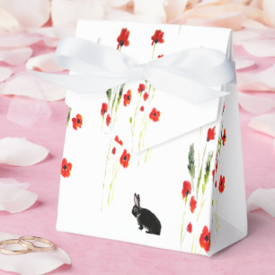 Ballotins Poppies rouges mignon lapin lapin