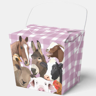Ballotins Portrait animal de ferme mignon En vichy Check - v