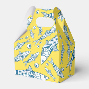 Ballotins Portugais Lisbonne Sardines Motif Azulejos Jaune