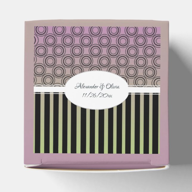 Ballotins Posh rose et vert mariage Favor Box (Haut)