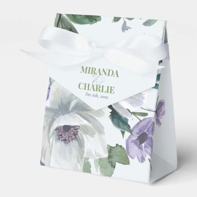 Ballotins Poudre Bleu mariage boîte de préférence (Verso)