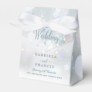 Ballotins Premier Snowflakes hiver Boîte de mariage Favor