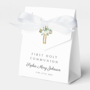 Ballotins Première communion florale blanche élégante
